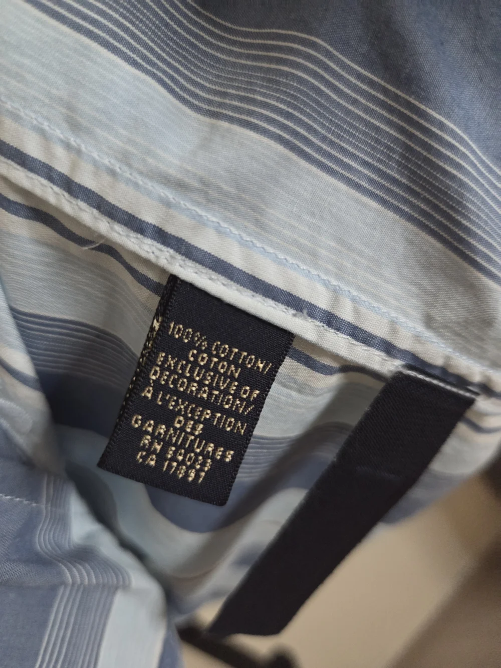 Men's Blue Striped Short-Sleeve Shirt by Banana Republic